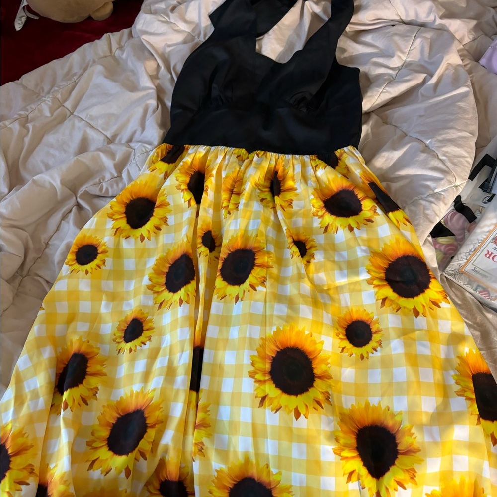 Sunflower Print Dress